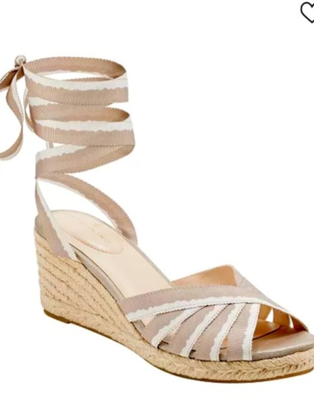 LAST Chance Bandolino textile upper Wedge Espadrille  sandals